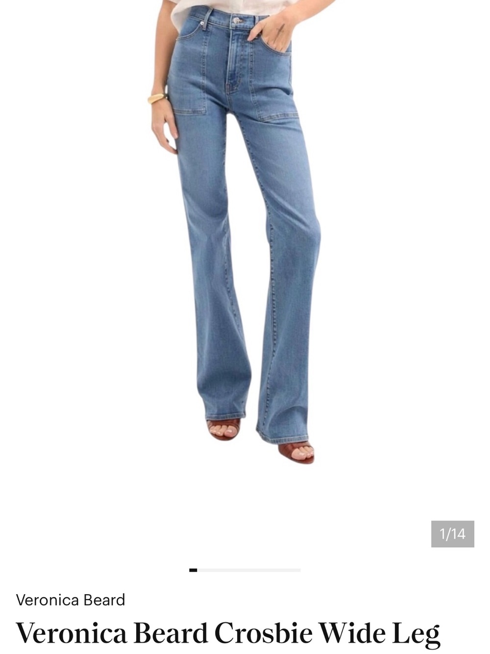 Veronica Beard High waist wide leg jeans